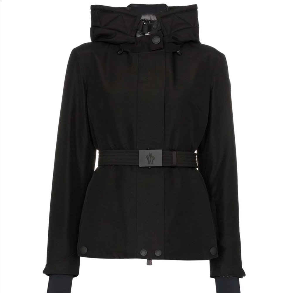 Moncler Grenoble Laplance Betled Ski Jacket w/ Fur